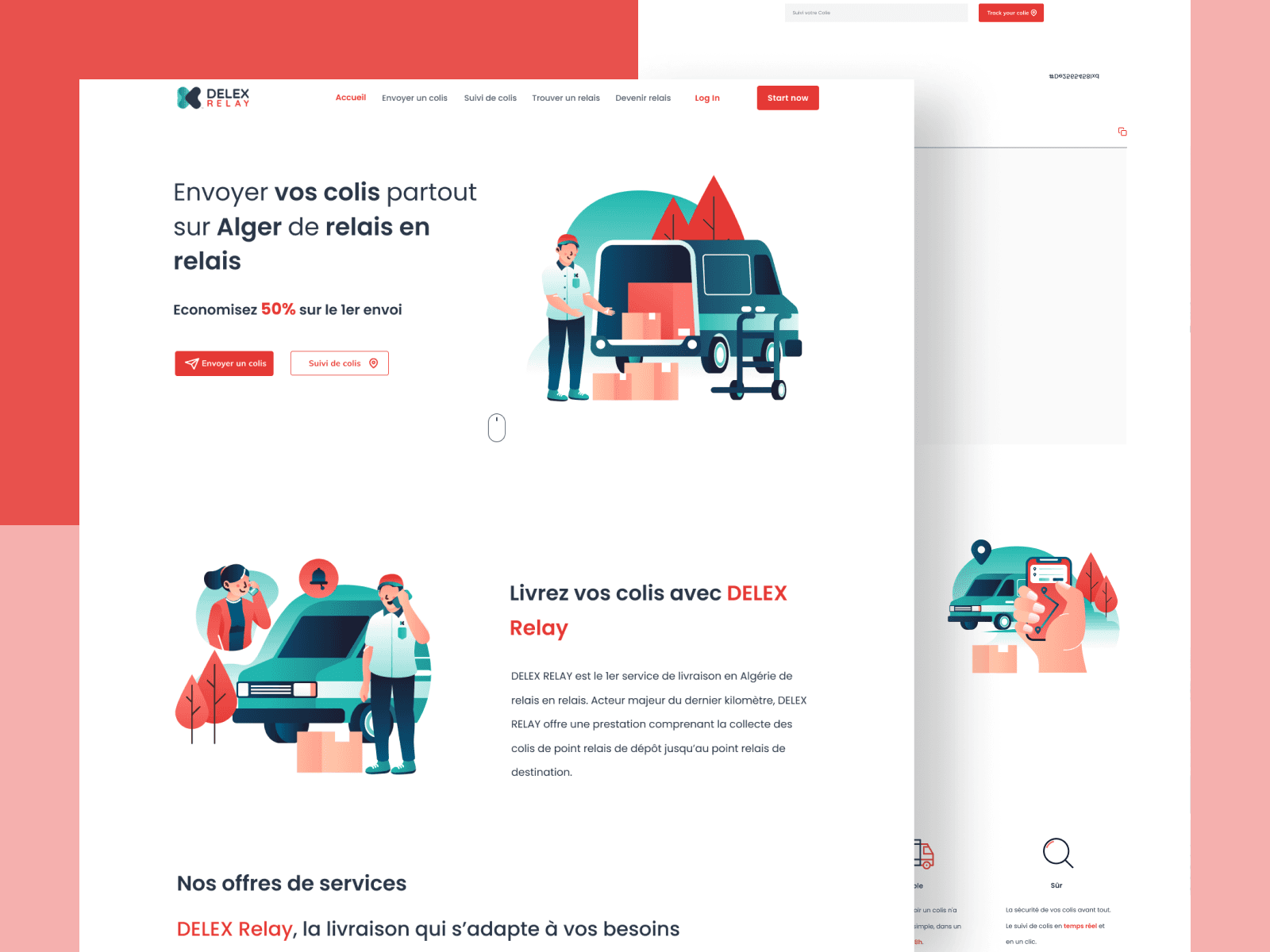 Delex Relay Website Mockups